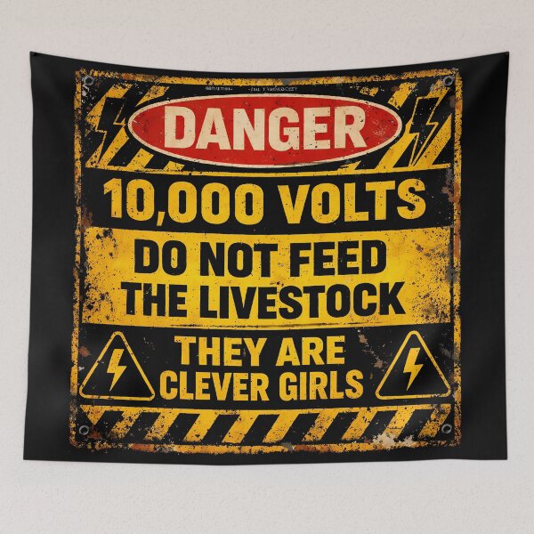 Item preview, Clever Girl High Voltage Safety Sign designed and sold by agearb.