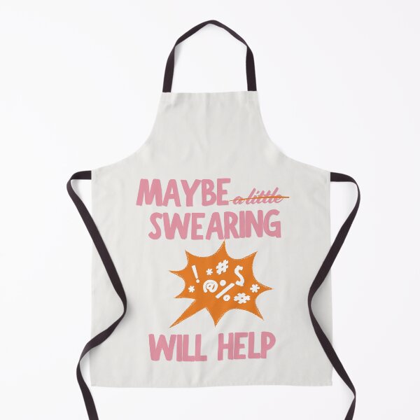 Item preview, Maybe Swearing Will Help (Pink-Orange) designed and sold by MariePopPrints.