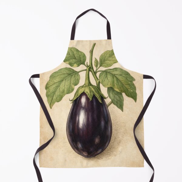 Item preview, Vintage Eggplant Botanical Illustration - Solanum melongena Antique Plant Print designed and sold by Darlin8888.
