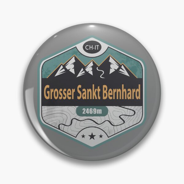 Item preview, Great St Bernard Pass Alpine Badge designed and sold by CynthiaGraphics.