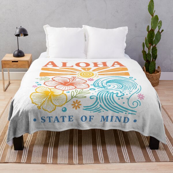 Item preview, Aloha State of Mind Hawaiian Sun Hibiscus Ocean Waves designed and sold by izmb.
