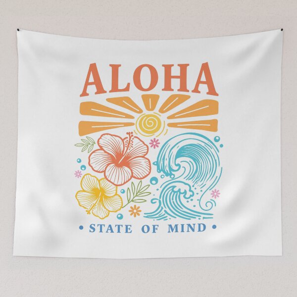 Item preview, Aloha State of Mind Hawaiian Sun Hibiscus Ocean Waves designed and sold by izmb.