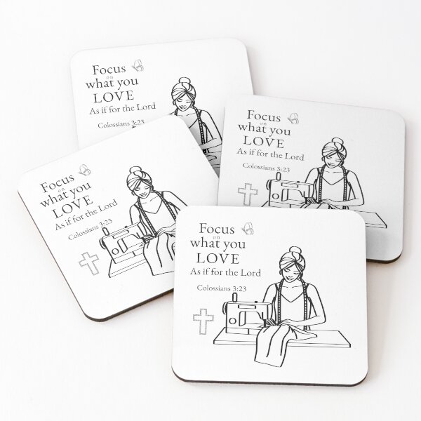 Item preview, Colossians 3:23 Sewing Woman-Faith & Handmade  designed and sold by KittenAndCo.