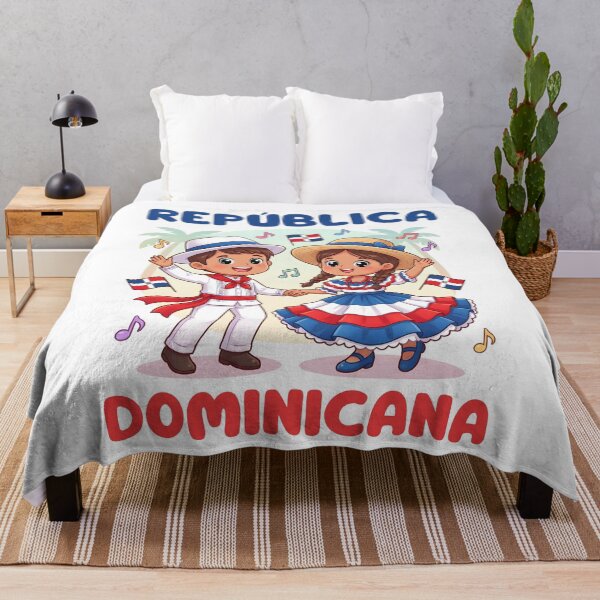 Item preview, Cute Dominican Kids Dancing in Traditional Outfit Flag designed and sold by NUMAcreations.