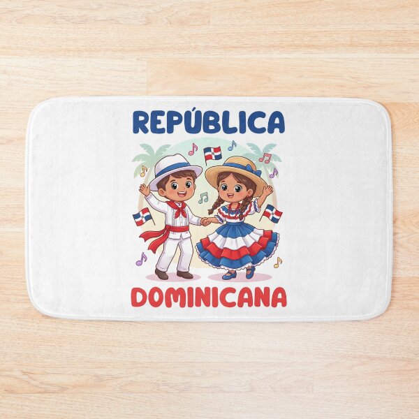 Item preview, Cute Dominican Kids Dancing in Traditional Outfit Flag designed and sold by NUMAcreations.
