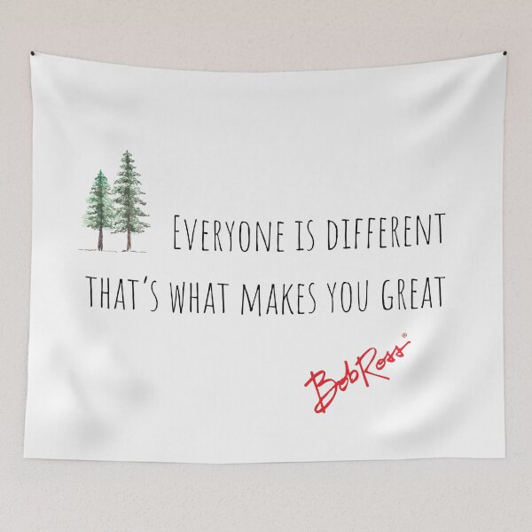 Item preview, Everyone is different that's what makes you great - Fan Art that is a take on Bob Ross's famous saying designed and sold by woolcos.