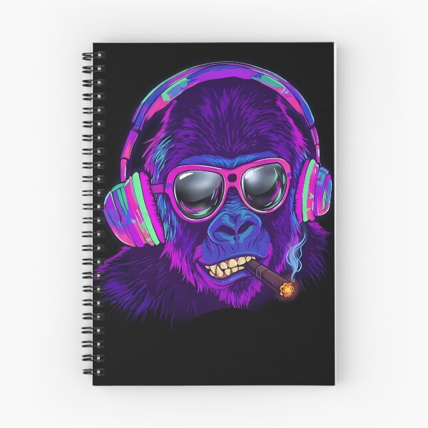 Item preview, Neon Gorilla DJ - Synthwave Ape Art designed and sold by Totallywasted.