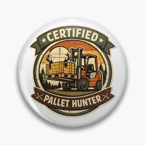 Item preview, Certified Pallet Hunter Retro Forklift Operator designed and sold by RetroNibylander.