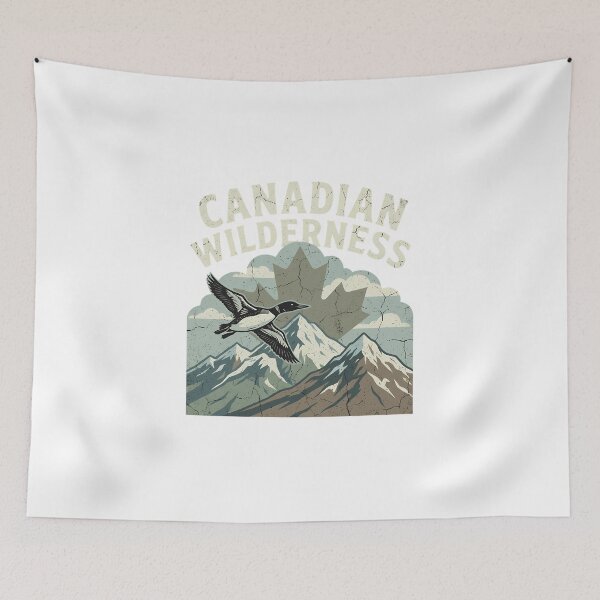 Item preview, Vintage Canadian Wilderness Loon retro rustic wildlife designed and sold by chattsuede.