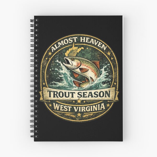 Item preview, Almost Heaven Trout Season West Virginia Shirt – Appalachian Fly Fishing Tee designed and sold by WildWonderfulWear.
