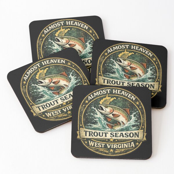 Item preview, Almost Heaven Trout Season West Virginia Shirt – Appalachian Fly Fishing Tee designed and sold by WildWonderfulWear.
