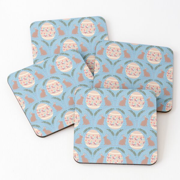 Item preview, Easter buries and eggs blue designed and sold by Ana Gorozpe.