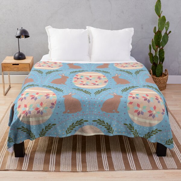 Item preview, Easter buries and eggs blue designed and sold by Ana Gorozpe.