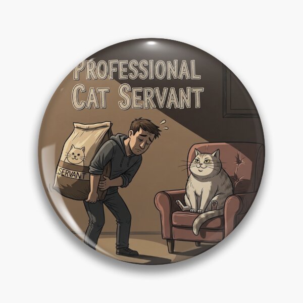 Item preview, Professional Cat Servant designed and sold by PetJoyPrintsCO.