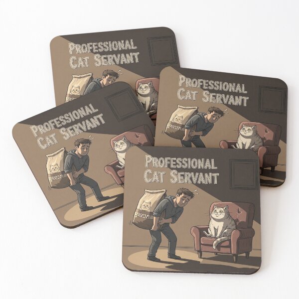 Item preview, Professional Cat Servant designed and sold by PetJoyPrintsCO.