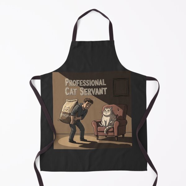 Item preview, Professional Cat Servant designed and sold by PetJoyPrintsCO.