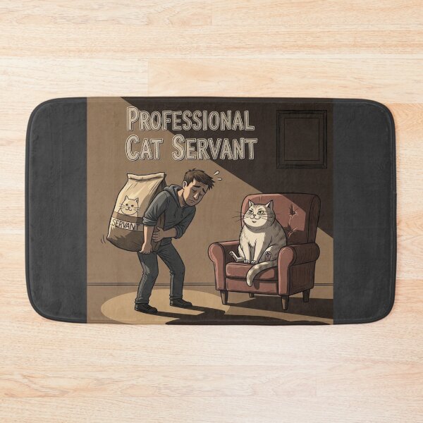 Item preview, Professional Cat Servant designed and sold by PetJoyPrintsCO.