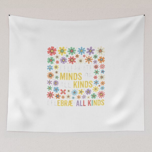 Item preview, Celebrate Minds Of All Kinds Neurodiversity Flower Frame designed and sold by chattsuede.