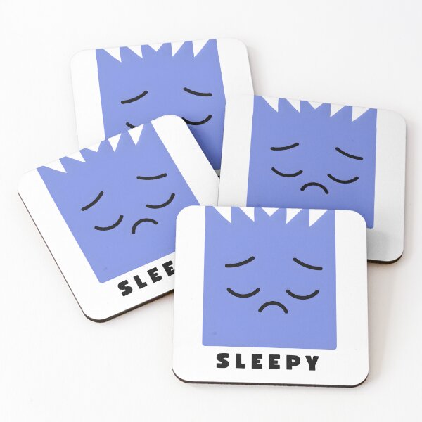 Item preview, Cute Blue Sleepy Character Cartoon designed and sold by Cute Mee .