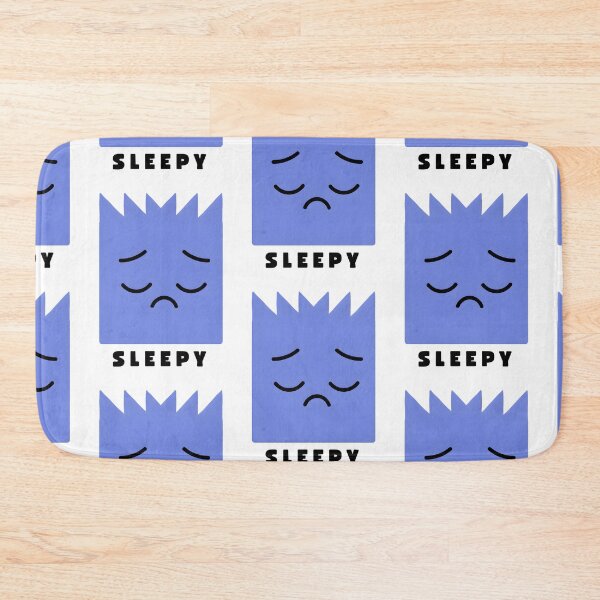 Item preview, Cute Blue Sleepy Character Cartoon designed and sold by Cute Mee .