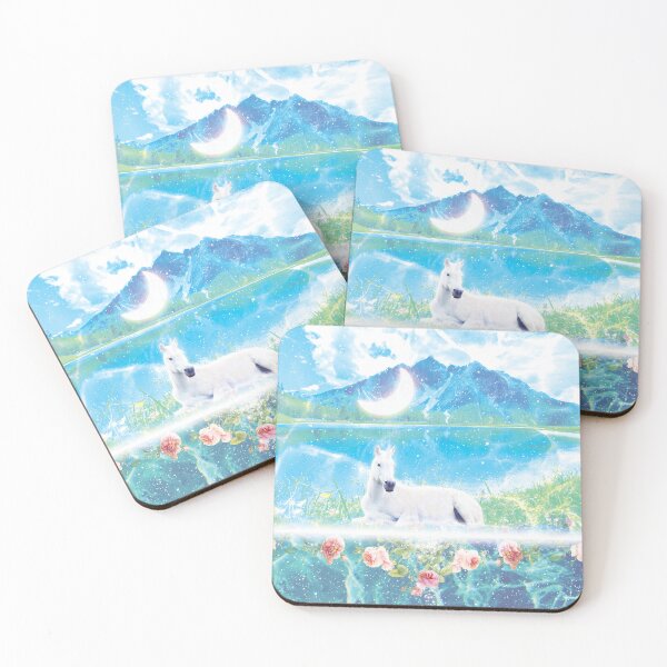 Item preview, Unicorn in a paradise dream world with beautiful roses designed and sold by EglesCreations.