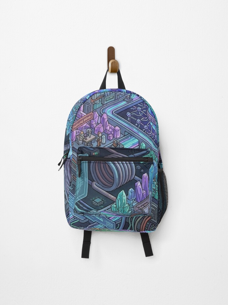 Thumbnail 1 of 3, Backpack, Quantum Computer World designed and sold by hannotek.