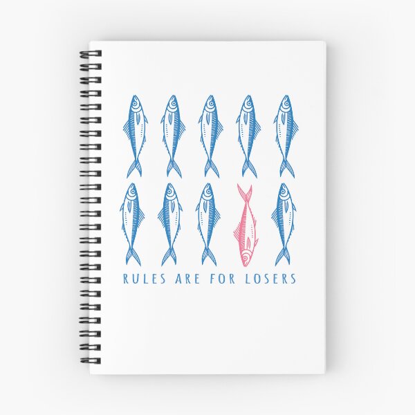 Item preview, Rules Are For Losers Rebel Fish Nonconformist Design designed and sold by izmb.