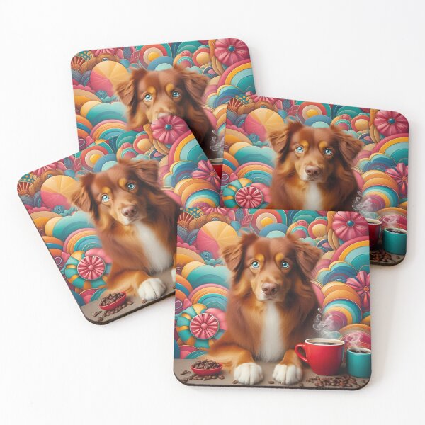 Item preview, Nova Scotia Duck Tolling Retriever Drinking Coffee: “Toller Brew” designed and sold by The Coffee Critters.