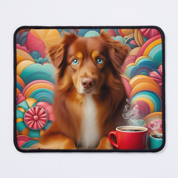 Item preview, Nova Scotia Duck Tolling Retriever Drinking Coffee: “Toller Brew” designed and sold by The Coffee Critters.