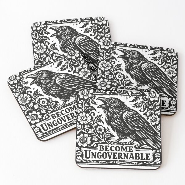 Item preview, Become Ungovernable Raven – Dark Crow Bird Vintage designed and sold by will freed18.