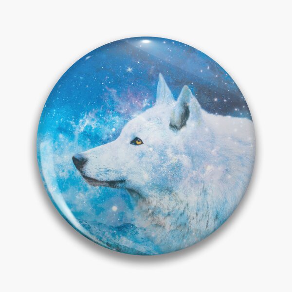 Item preview, White wolf with moon / Arctic wolf and Planets designed and sold by EglesCreations.