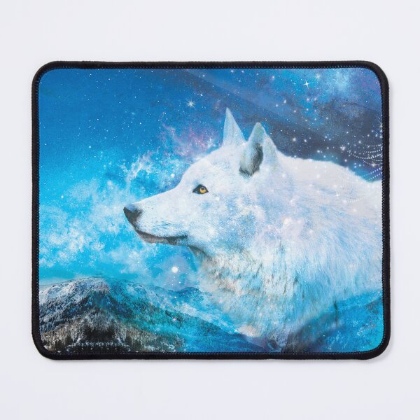 Item preview, White wolf with moon / Arctic wolf and Planets designed and sold by EglesCreations.
