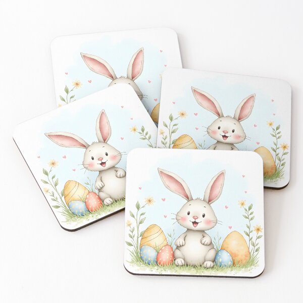 Item preview, Cute Easter Bunny And Eggs Trendy Collection designed and sold by TrendyDesigne412.