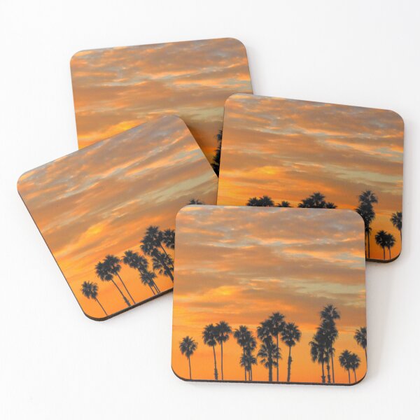 Item preview, Sunset Palm Trees  designed and sold by "sensesillusion" - Nature Images Art Prints .