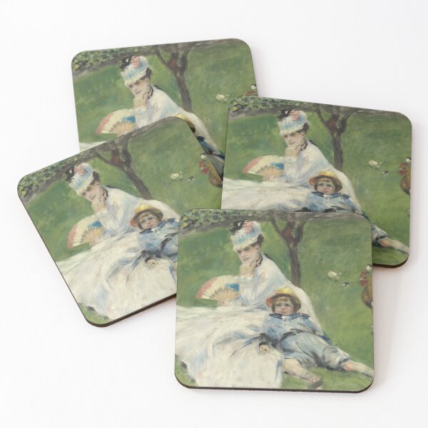 Item preview, Madame Monet and Her Son by Pierre-Auguste Renoir: Impressionist Garden Poster designed and sold by artofuniverse.