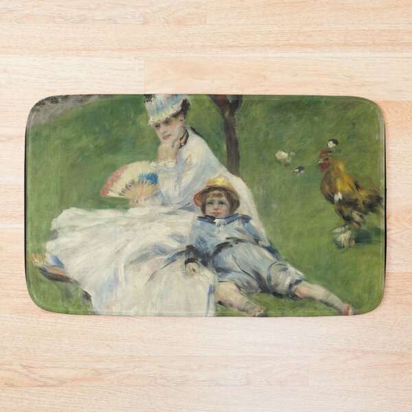 Item preview, Madame Monet and Her Son by Pierre-Auguste Renoir: Impressionist Garden Poster designed and sold by artofuniverse.