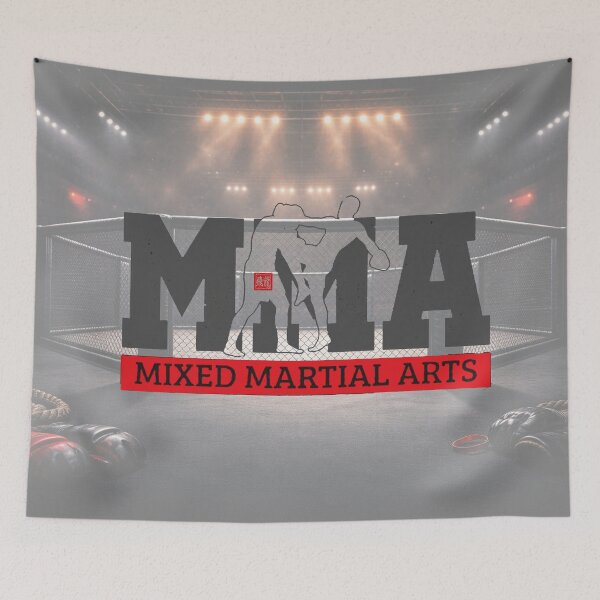 Item preview, MMA Mixed Martial Arts Fight Illustration designed and sold by Fei Long Design Hub.