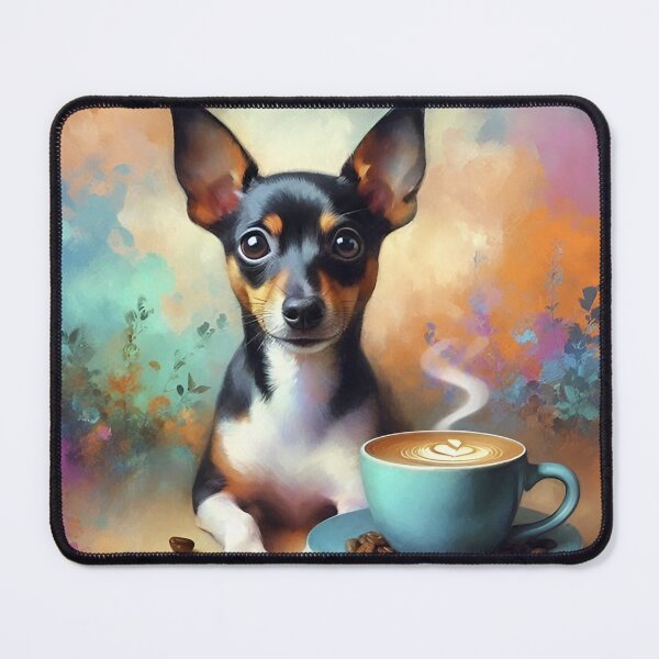 Item preview, Toy Fox Terrier/ Rat Terrier Drinking Coffee: “Toy Fox/ Rat Terrier Roast” designed and sold by The Coffee Critters.