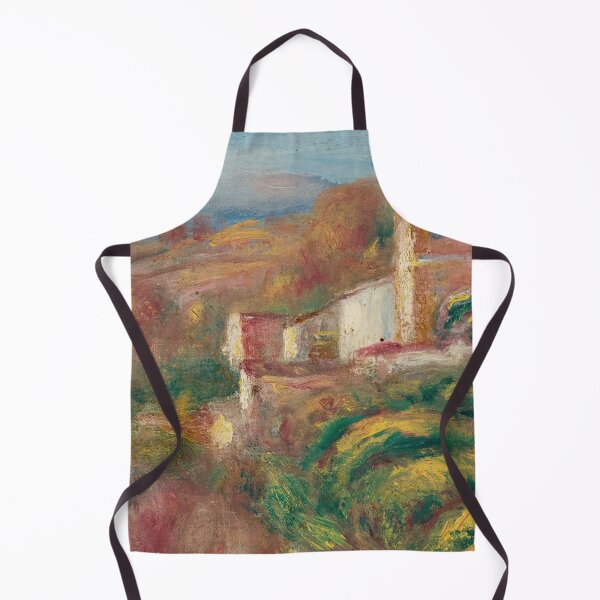 Item preview, Maison De La Poste by Pierre-Auguste Renoir: Warm Impressionist Farmhouse Poster designed and sold by artofuniverse.