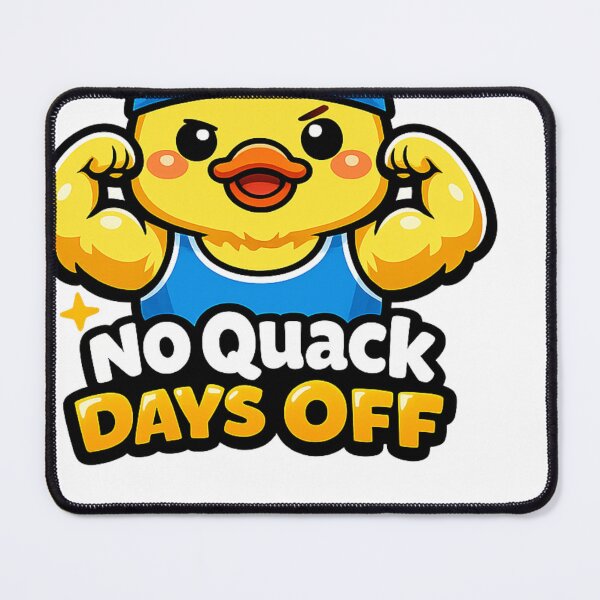 Item preview, No Quack Days Off – Kawaii Duck Bodybuilder Gym Motivation Sticker designed and sold by les3cerises.