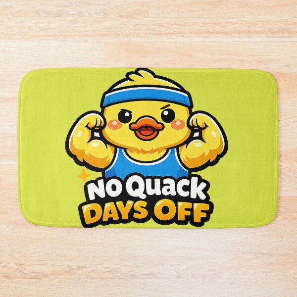 Item preview, No Quack Days Off – Kawaii Duck Bodybuilder Gym Motivation Sticker designed and sold by les3cerises.