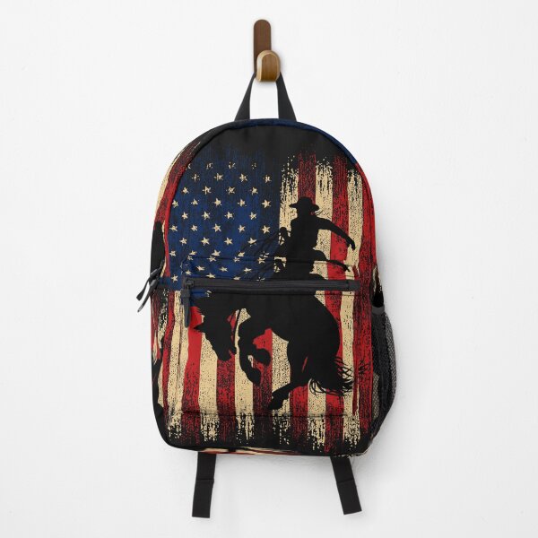 Item preview, USA Cowboy With a Distressed Flag designed and sold by erozzz.