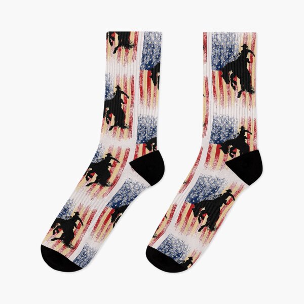 Item preview, USA Cowboy With a Distressed Flag designed and sold by erozzz.