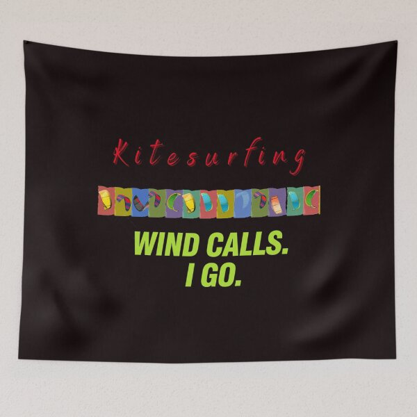 Item preview, Kitesurfing Lifestyle  Wind Calls I Go Dynamic Kite Strip Tee designed and sold by MojNetSerwis WWK.