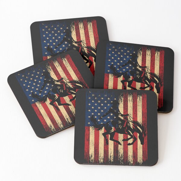 Item preview, USA Cowboy With a Distressed Flag Rodeo  designed and sold by erozzz.