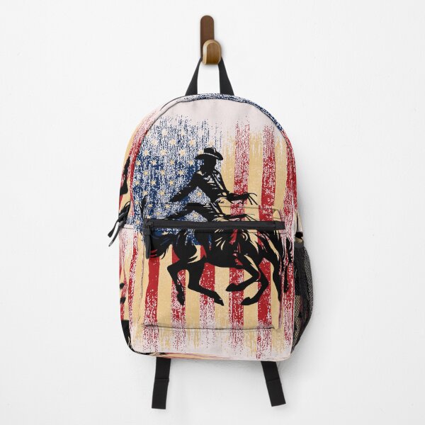 Item preview, USA Cowboy With a Distressed Flag Rodeo designed and sold by erozzz.