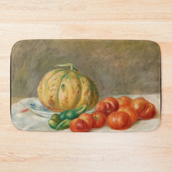 Item preview, Melon Et Tomates by Pierre-Auguste Renoir: Impressionist Kitchen Still Life Poster designed and sold by artofuniverse.