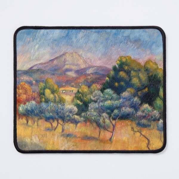 Item preview, Mont Sainte Victoire by Pierre-Auguste Renoir: Sunlit Impressionist Landscape Poster designed and sold by artofuniverse.