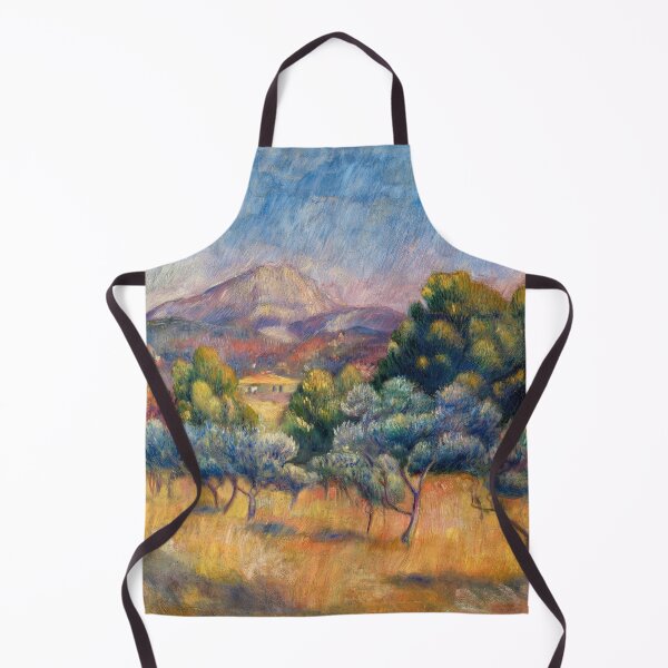 Item preview, Mont Sainte Victoire by Pierre-Auguste Renoir: Sunlit Impressionist Landscape Poster designed and sold by artofuniverse.