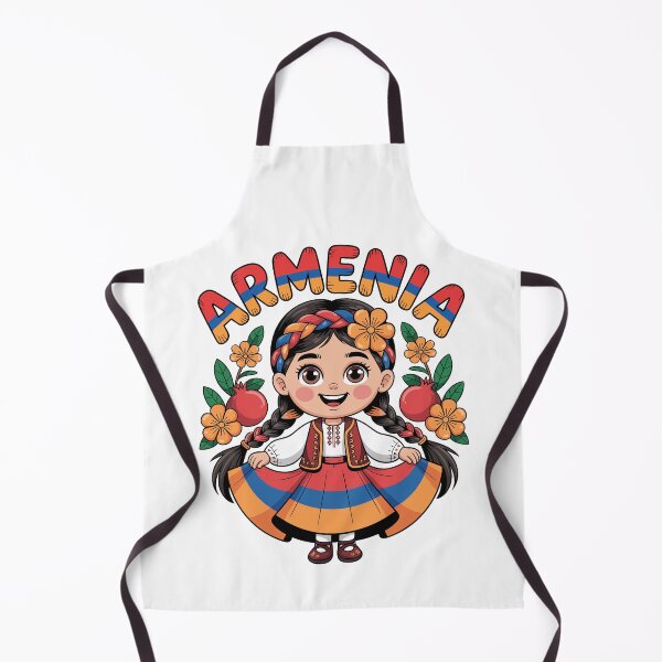 Item preview, Cute Armenian Girl in Flag Dress with Pomegranates for Kids designed and sold by NUMAcreations.